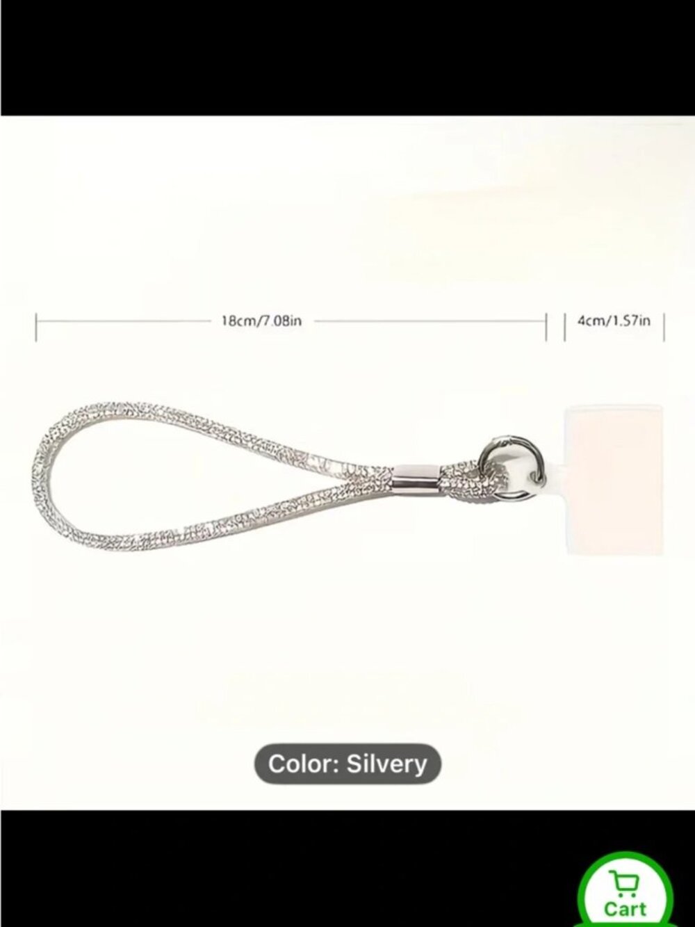 Sparkly Silver Keychain - Picture 2 of 4